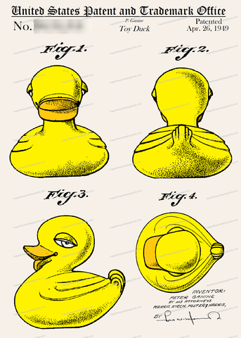 CARD-C923: Rubber Ducky - Patent Press™