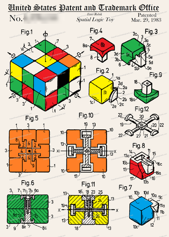 CARD-C924: Rubik's Cube - Patent Press™