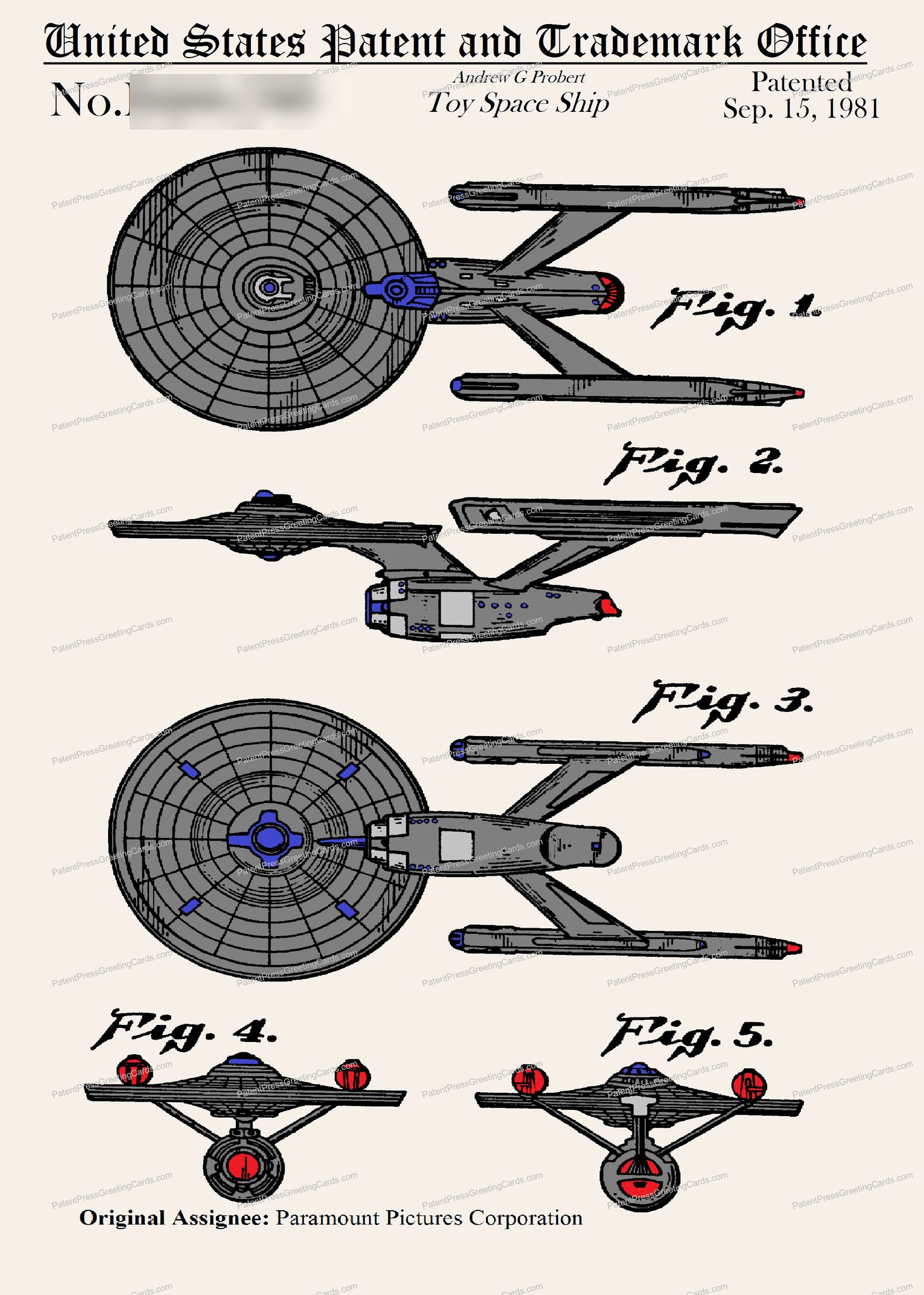 CARD-C928: Star Trek Enterprize 1981 - Patent Press™