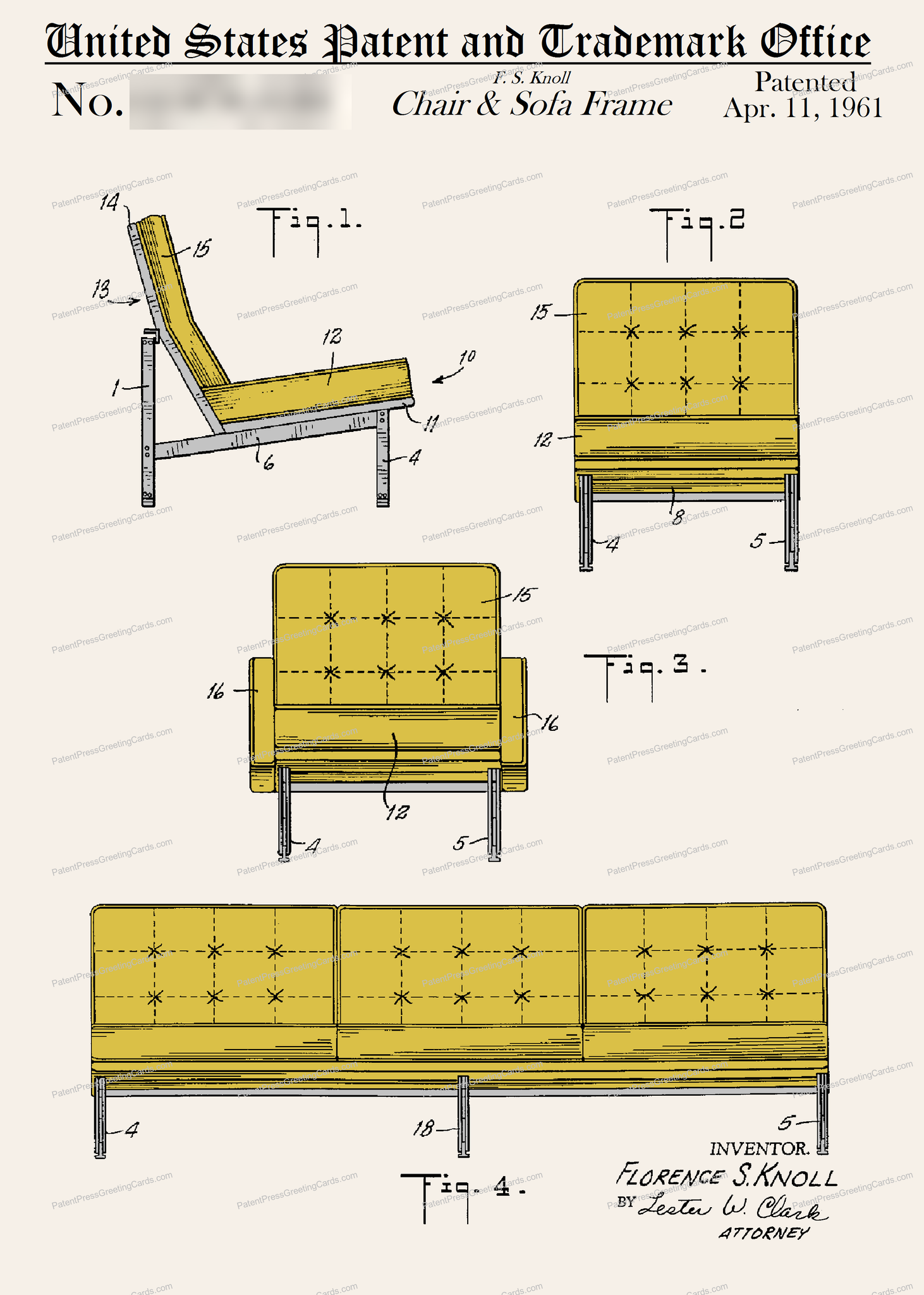 CARD-C946: Knoll Chair - Patent Press™