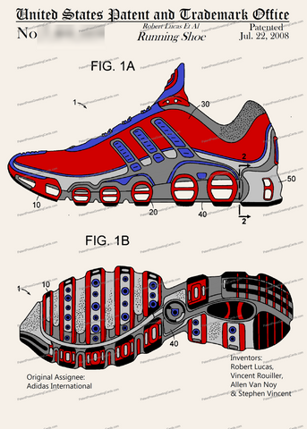 CARD-C951: Adidas Running Shoe - Patent Press™