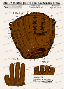 CARD-C955: Baseball Glove - Patent Press™