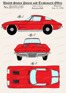 CARD-C961: Corvette Stingray - Patent Press™