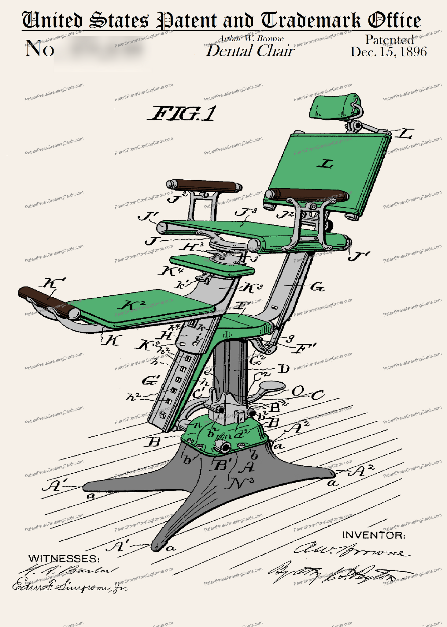 CARD-C971: Dental Chair - Patent Press™