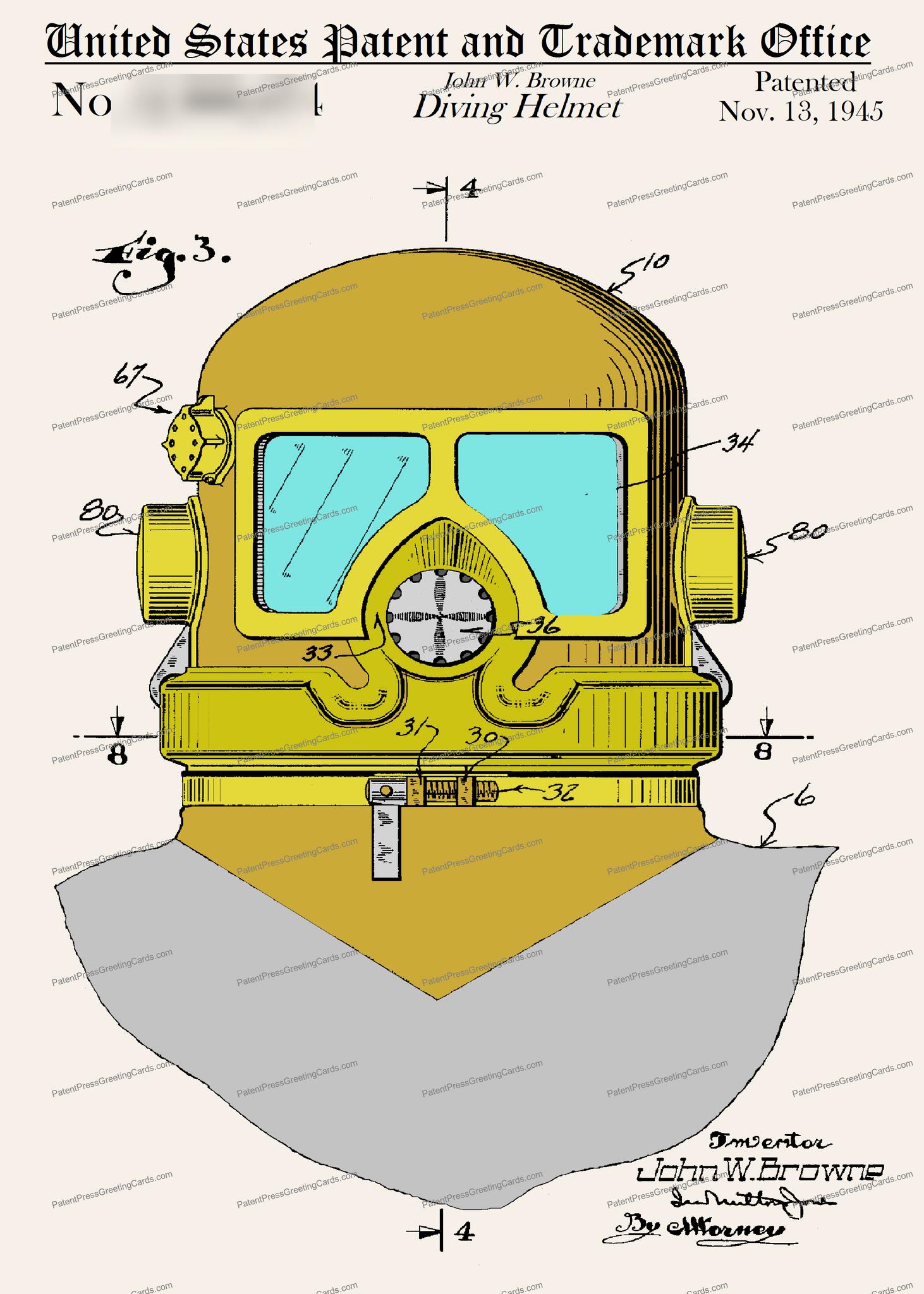 CARD-C972: Dive Helmet - Patent Press™