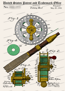 CARD-C976: Fishing Reel - Patent Press™