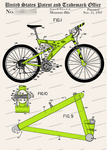 CARD-C987: Mountain Bike - Patent Press™
