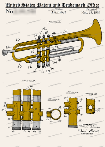 CARD-C994: Trumpet - Patent Press™