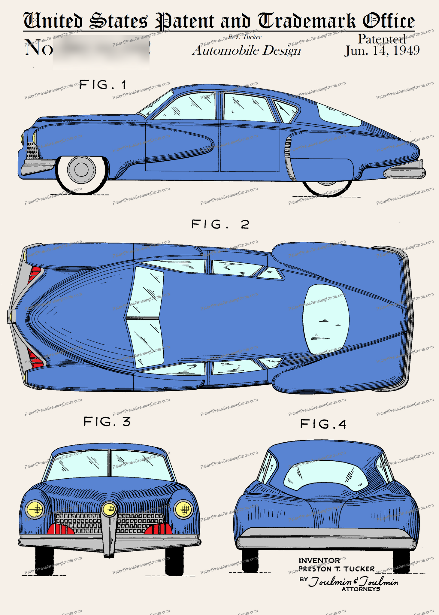 CARD-C995: Tucker Automobile - Patent Press™